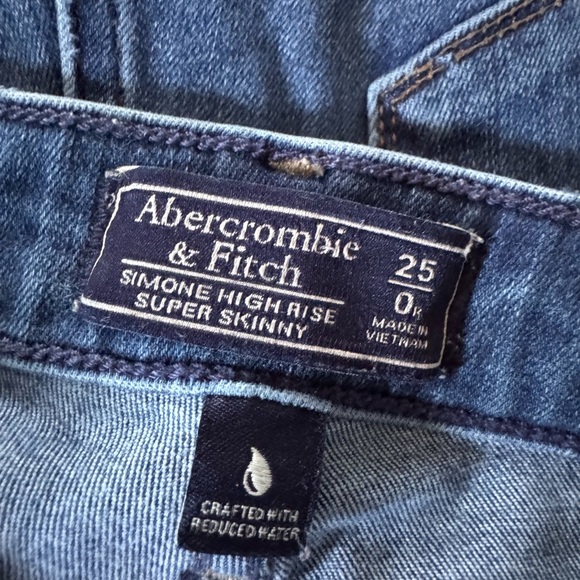 Abercrombie and Fitch Jeans Womens 0 25 Simone High Rise Super Skinny Distressed - Picture 4 of 4
